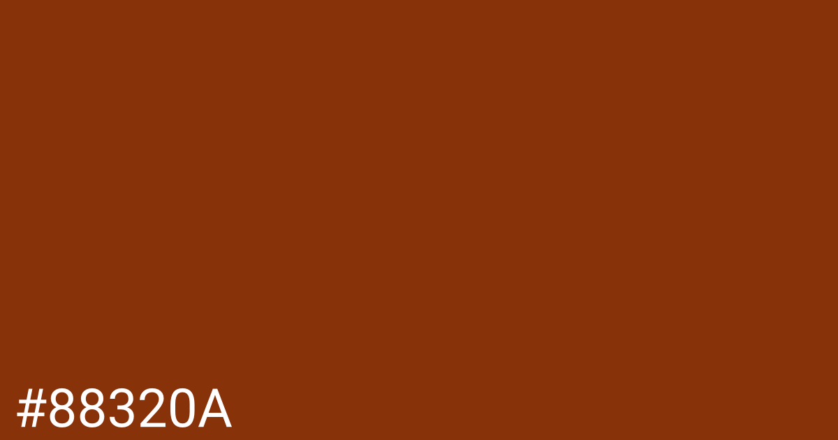 Hex color #88320a graphic