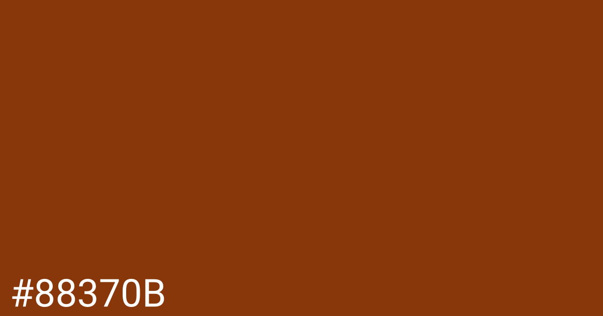 Hex color #88370b graphic