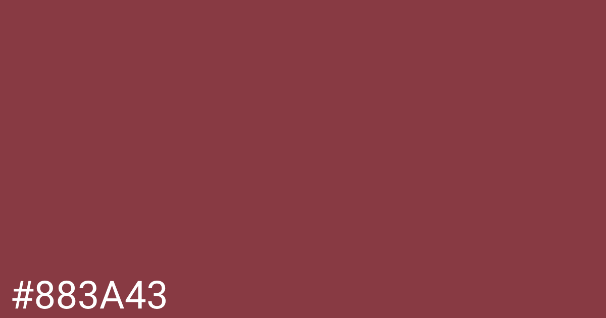 Hex color #883a43 graphic