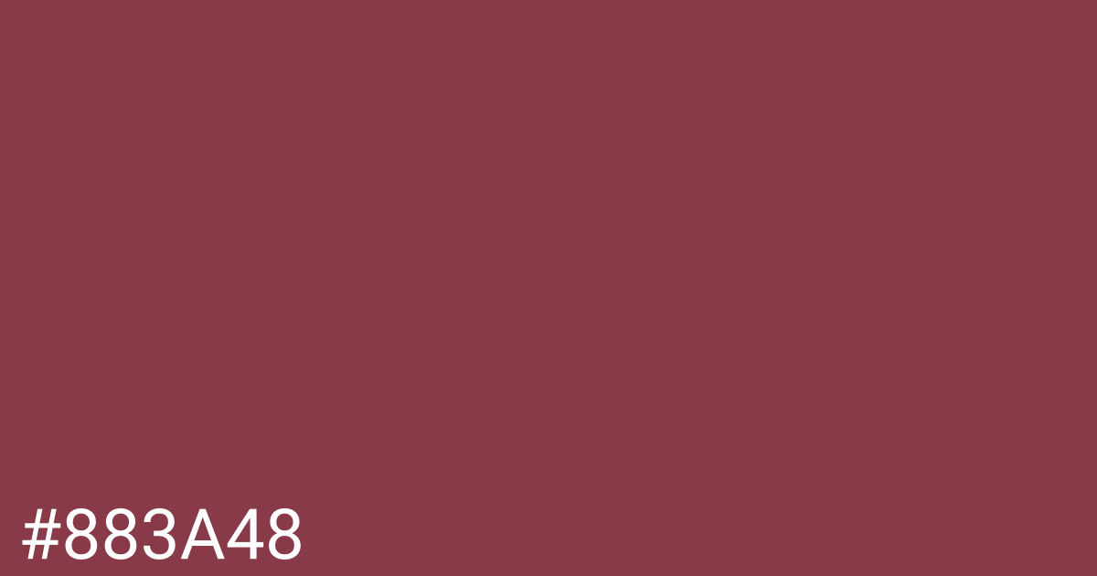 Hex color #883a48 graphic