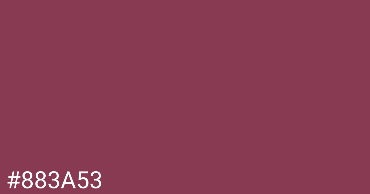 Hex color #883a53 graphic