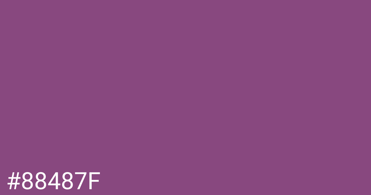 Hex color #88487f graphic