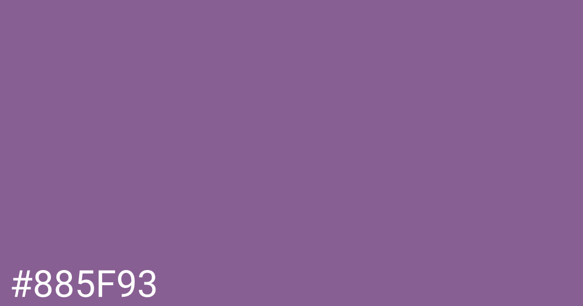 Hex color #885f93 graphic