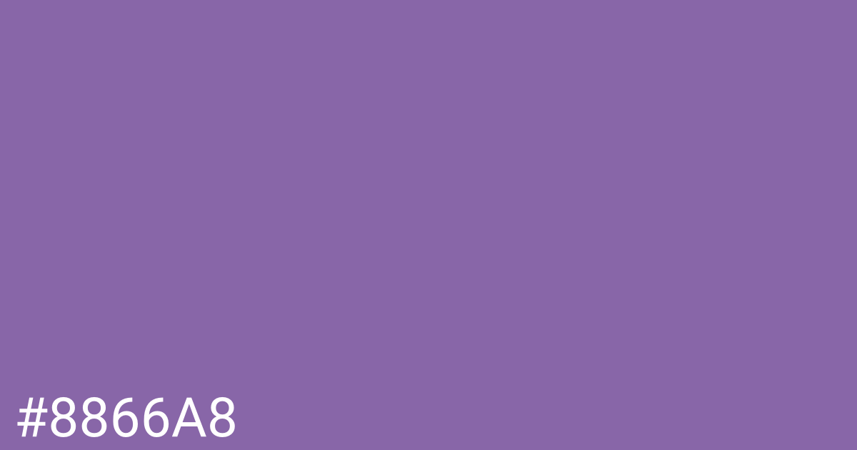 Hex color #8866a8 graphic