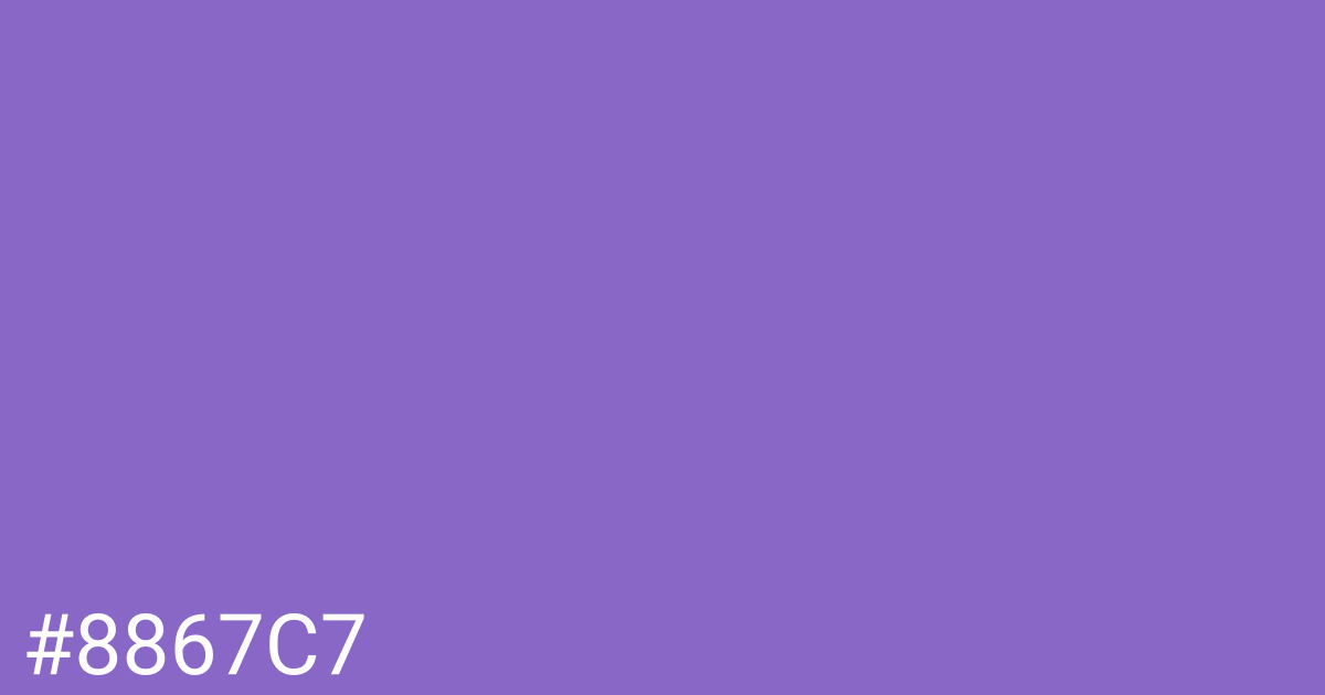 Hex color #8867c7 graphic