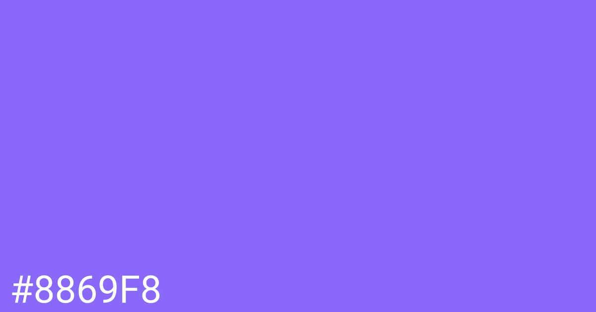 Hex color #8869f8 graphic