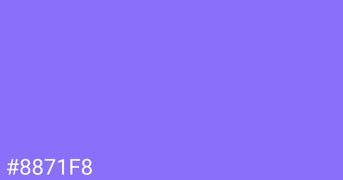 Hex color #8871f8 graphic