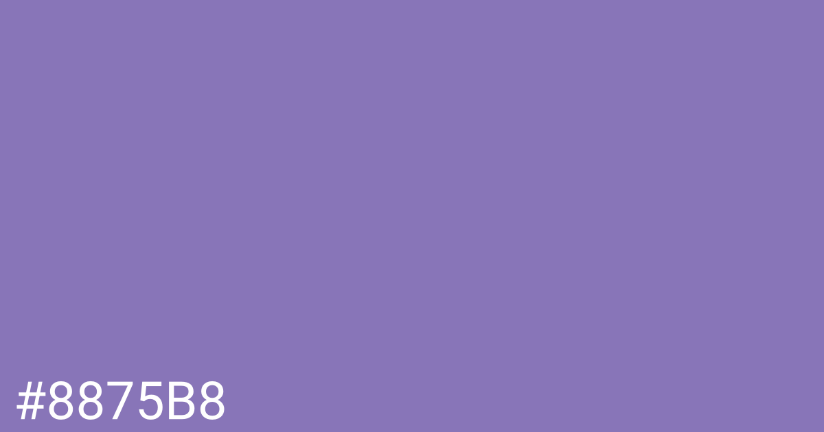 Hex color #8875b8 graphic