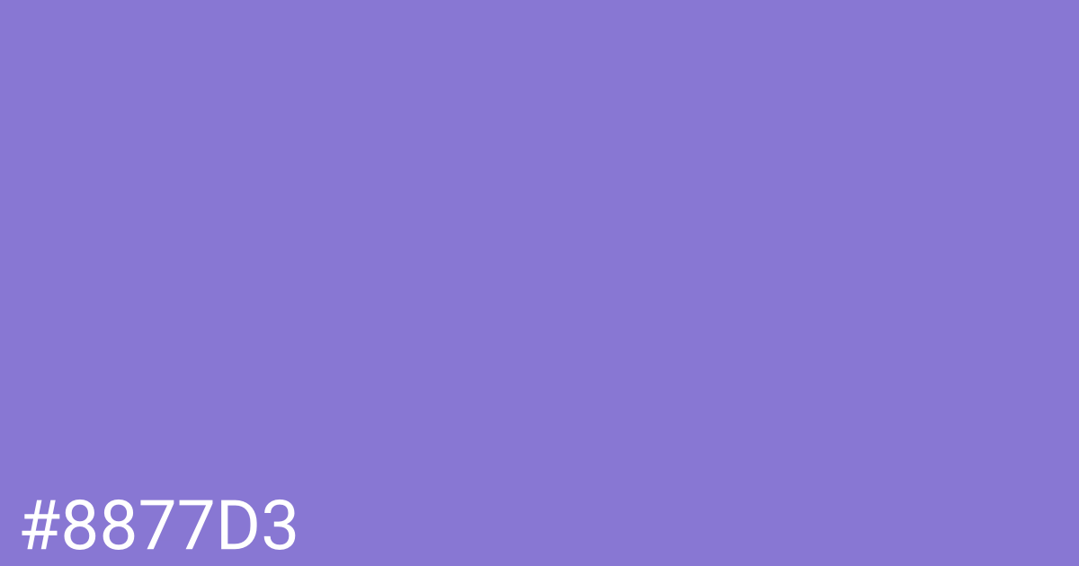 Hex color #8877d3 graphic