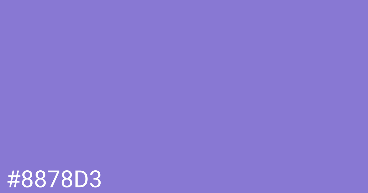 Hex color #8878d3 graphic