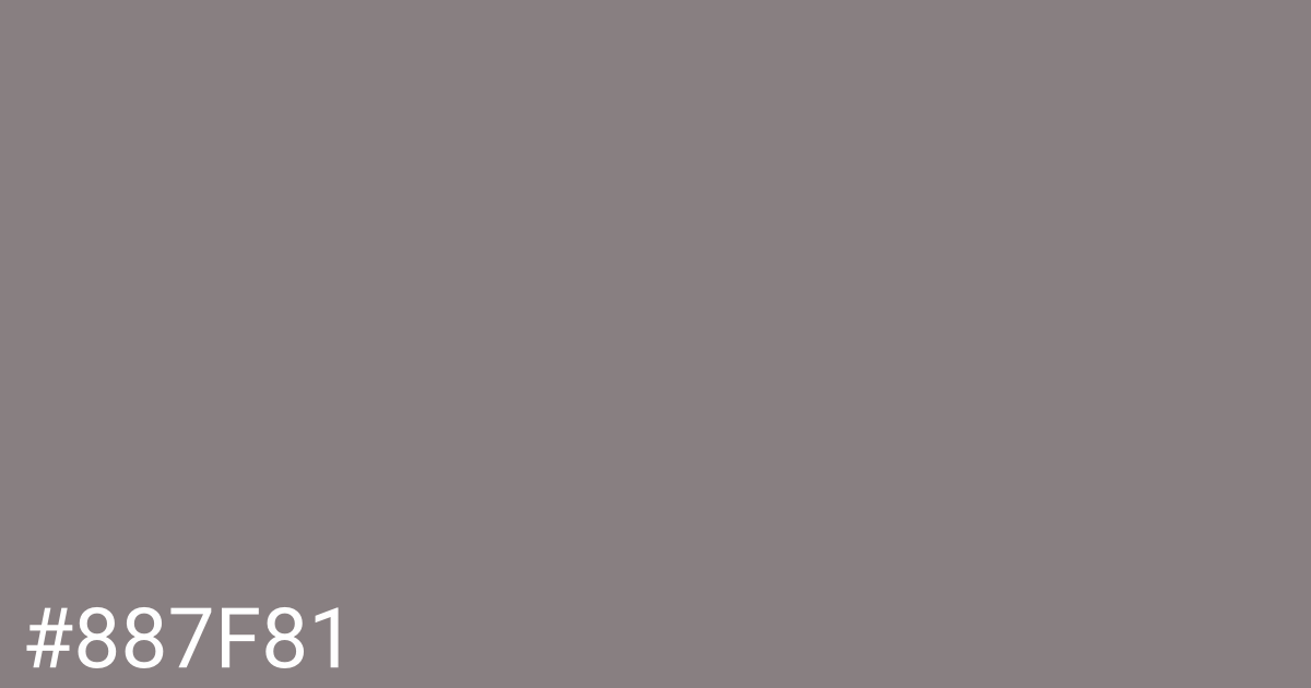 Hex color #887f81 graphic