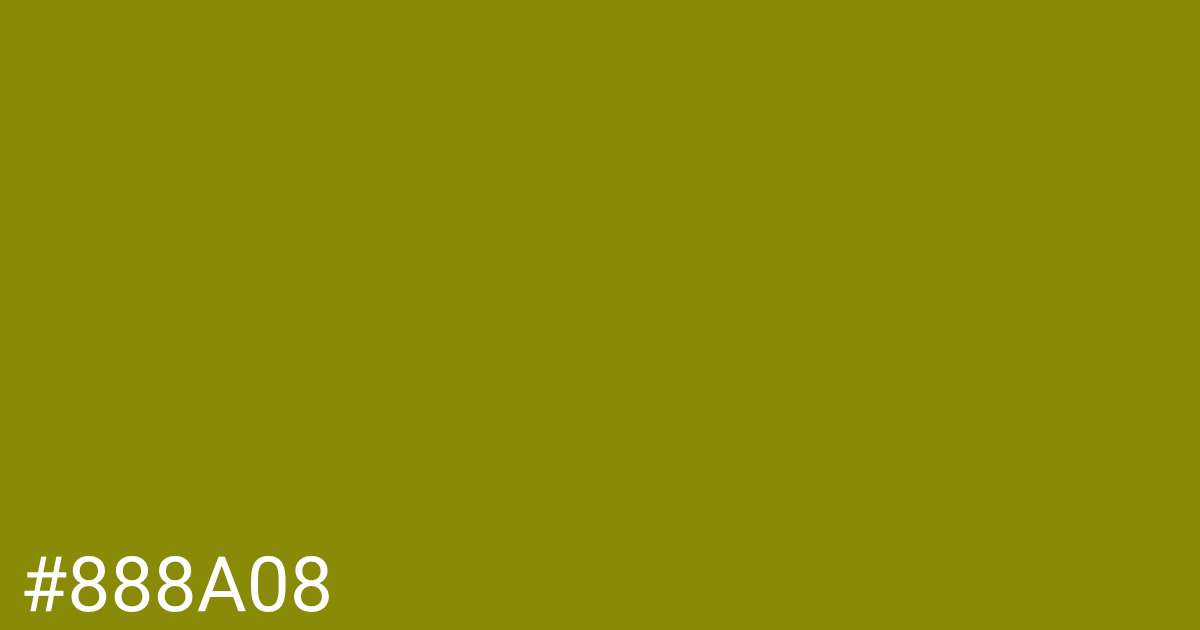 Hex color #888a08 graphic