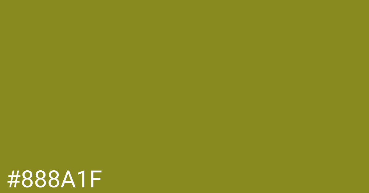 Hex color #888a1f graphic