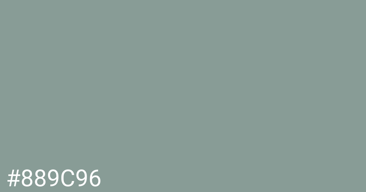 Hex color #889c96 graphic