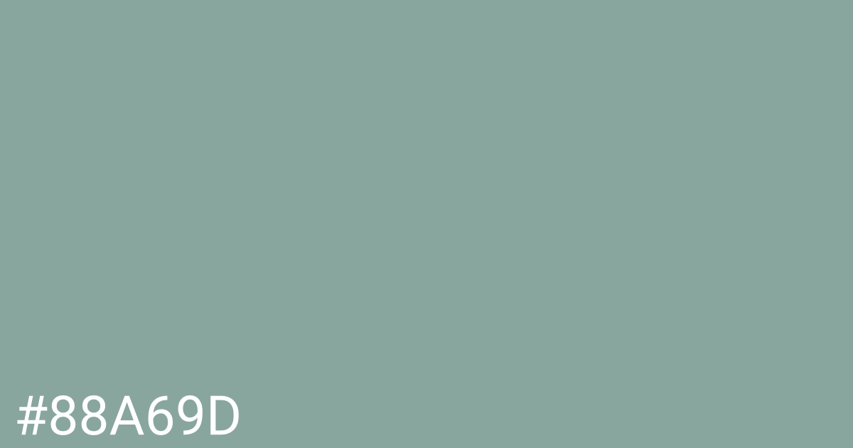 Hex color #88a69d graphic