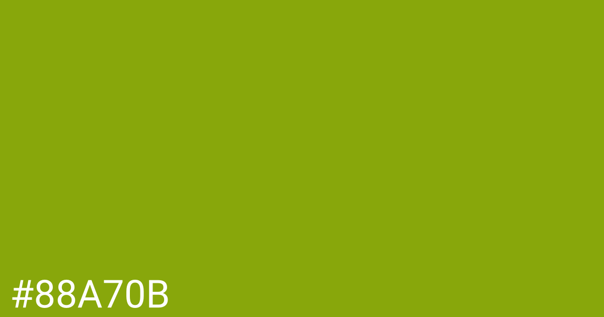 Hex color #88a70b graphic