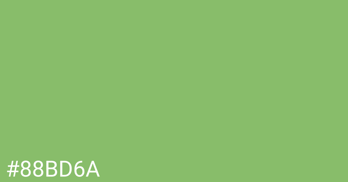 Hex color #88bd6a graphic