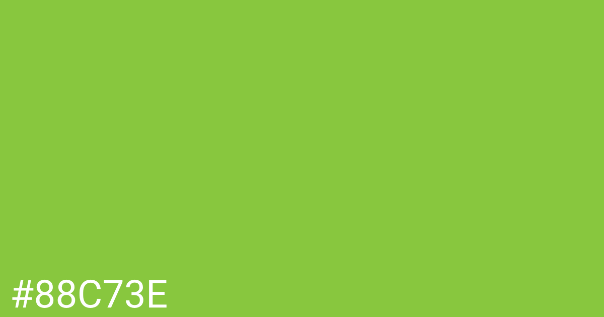 Hex color #88c73e graphic