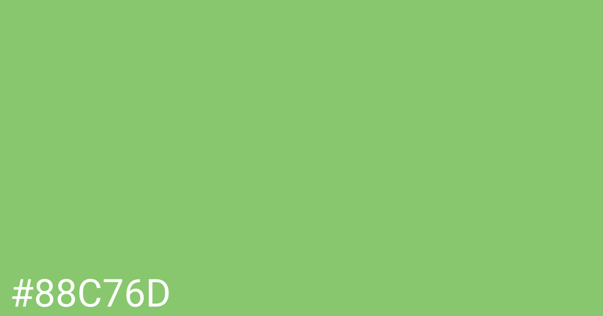 Hex color #88c76d graphic