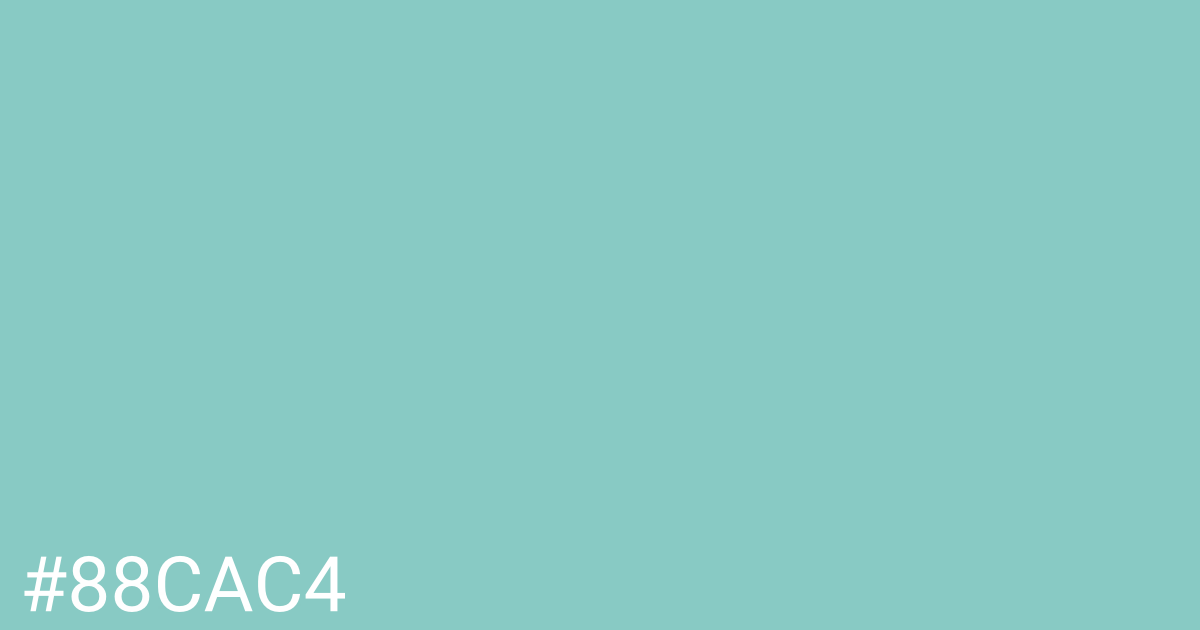 Hex color #88cac4 graphic