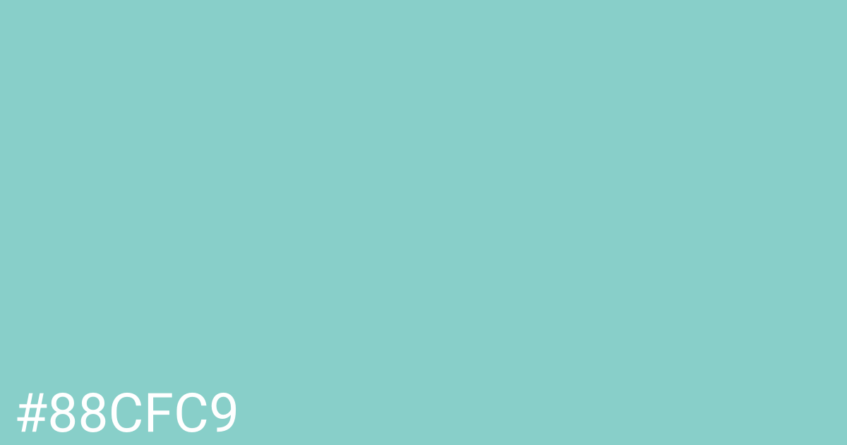 Hex color #88cfc9 graphic