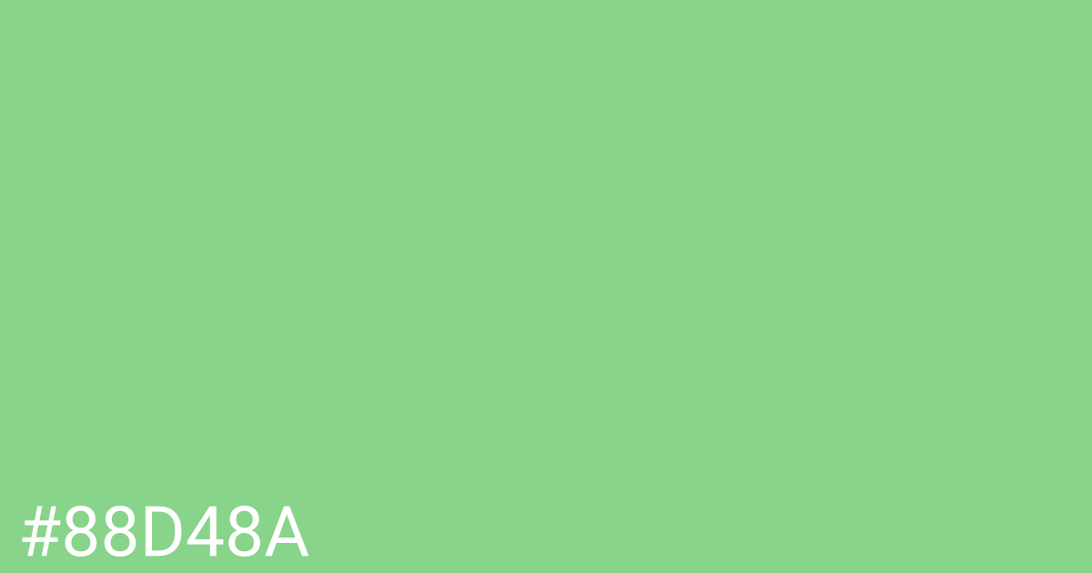 Hex color #88d48a graphic