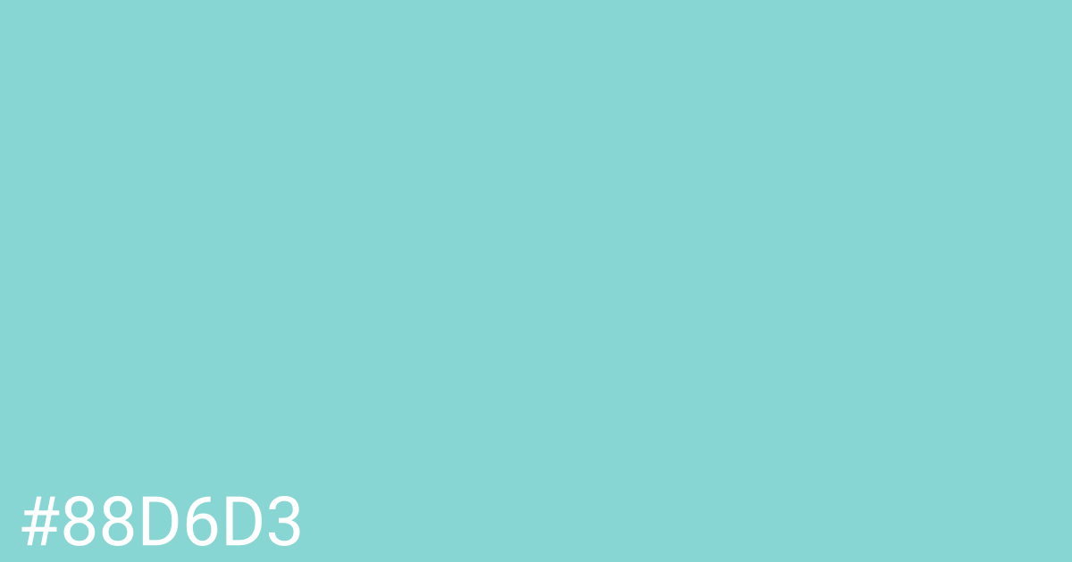 Hex color #88d6d3 graphic