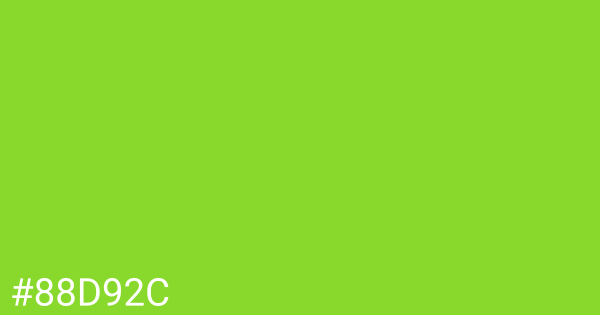 Hex color #88d92c graphic