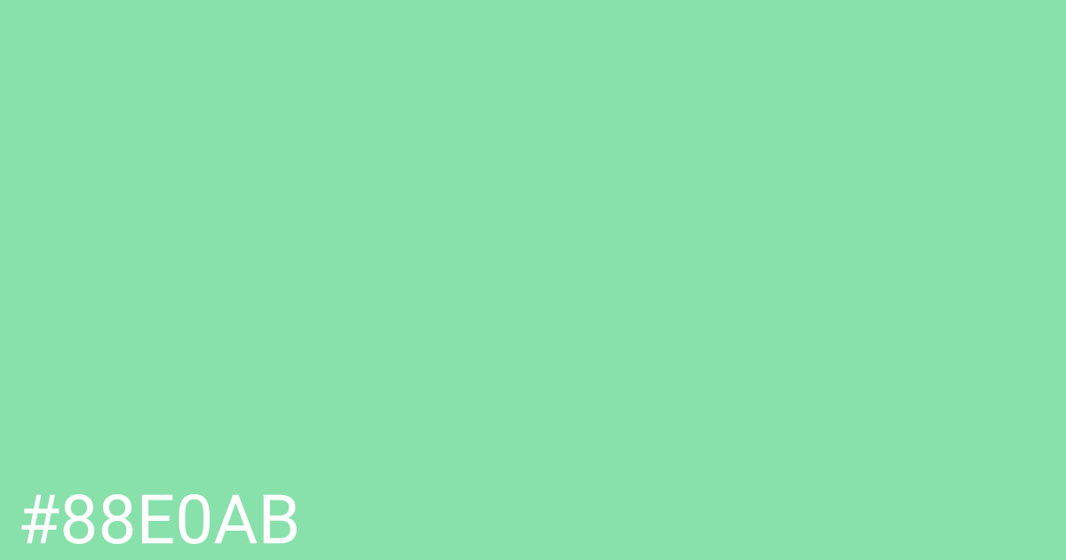 Hex color #88e0ab graphic