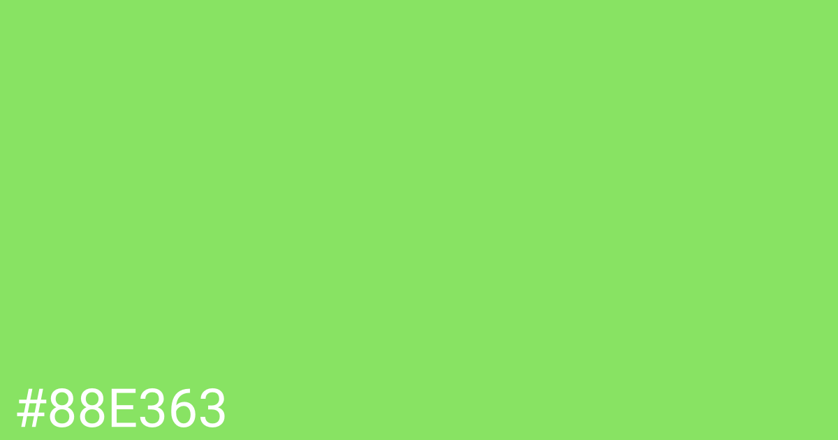 Hex color #88e363 graphic