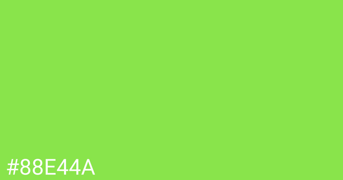 Hex color #88e44a graphic