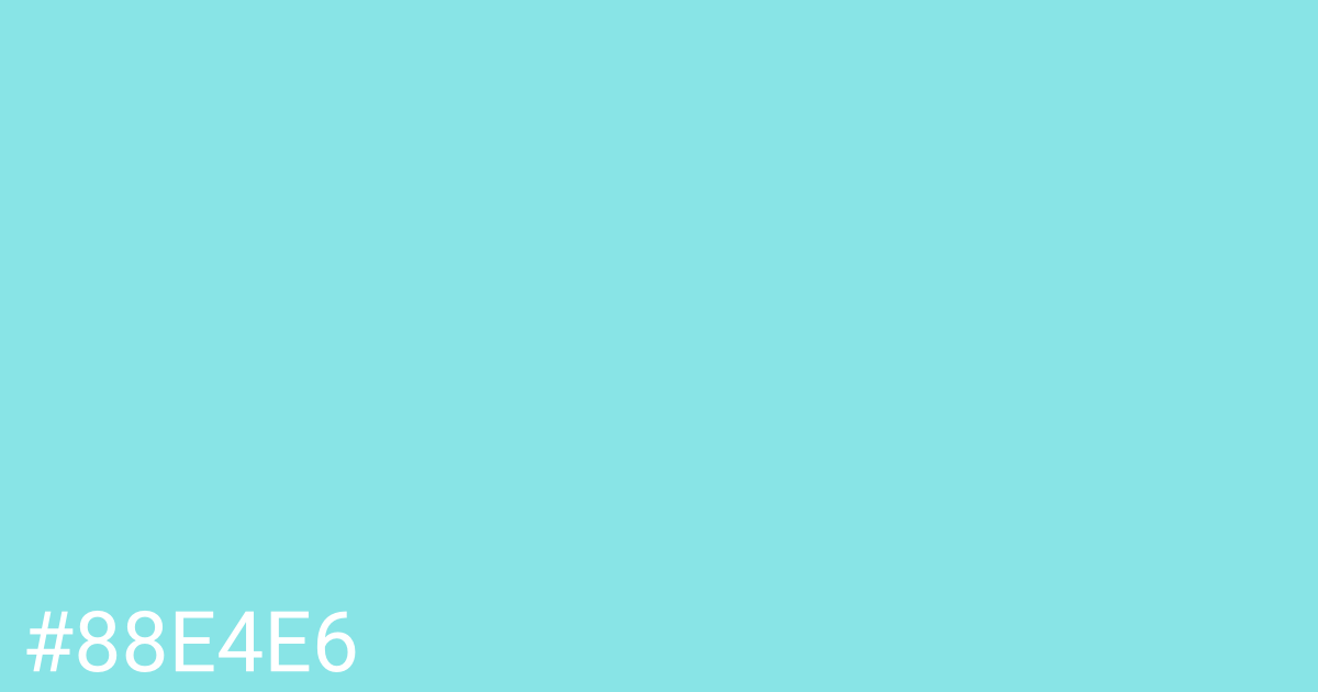 Hex color #88e4e6 graphic
