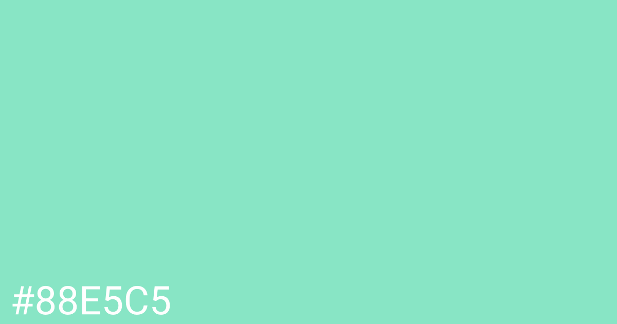 Hex color #88e5c5 graphic