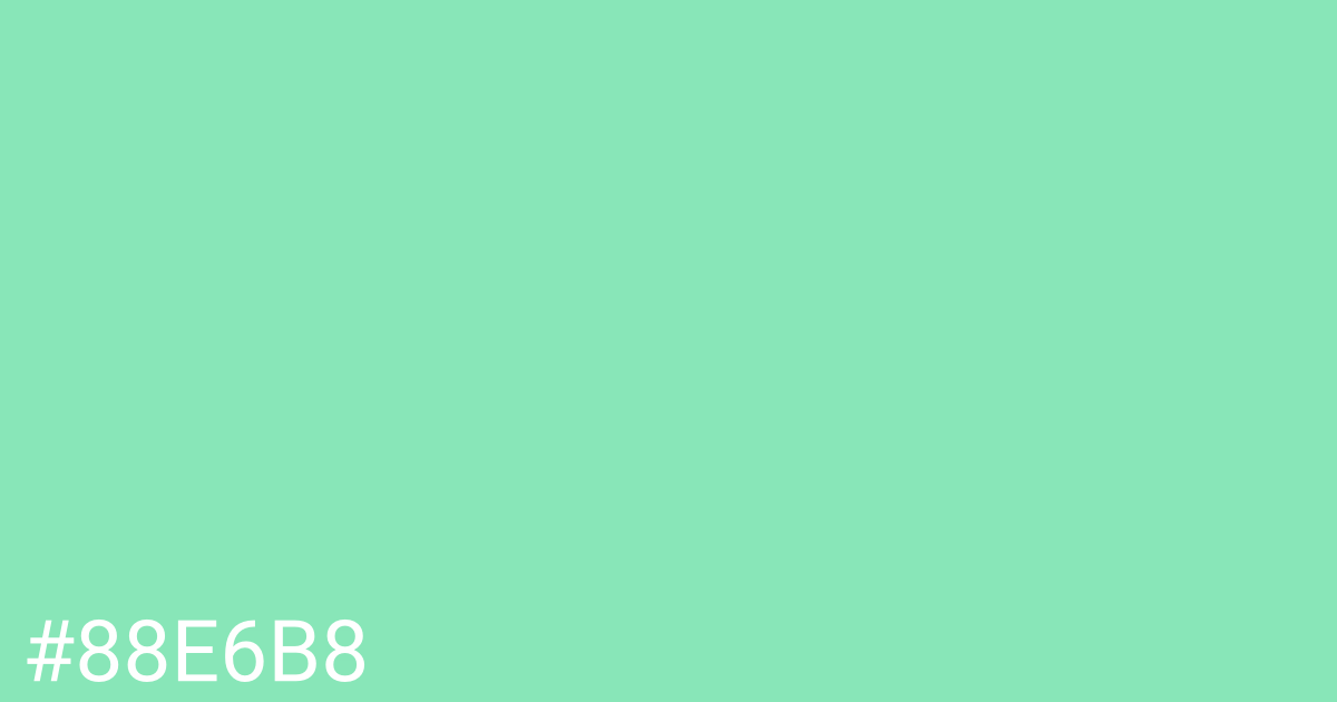 Hex color #88e6b8 graphic