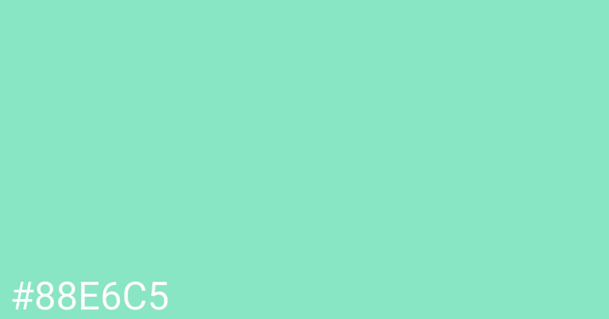 Hex color #88e6c5 graphic