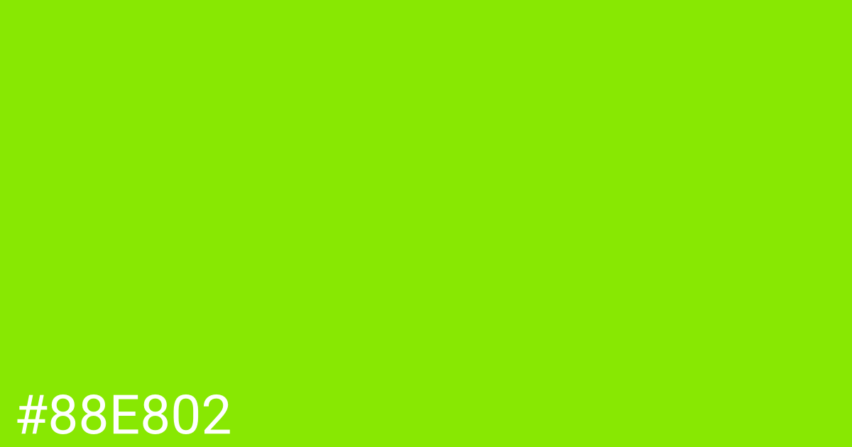 Hex color #88e802 graphic