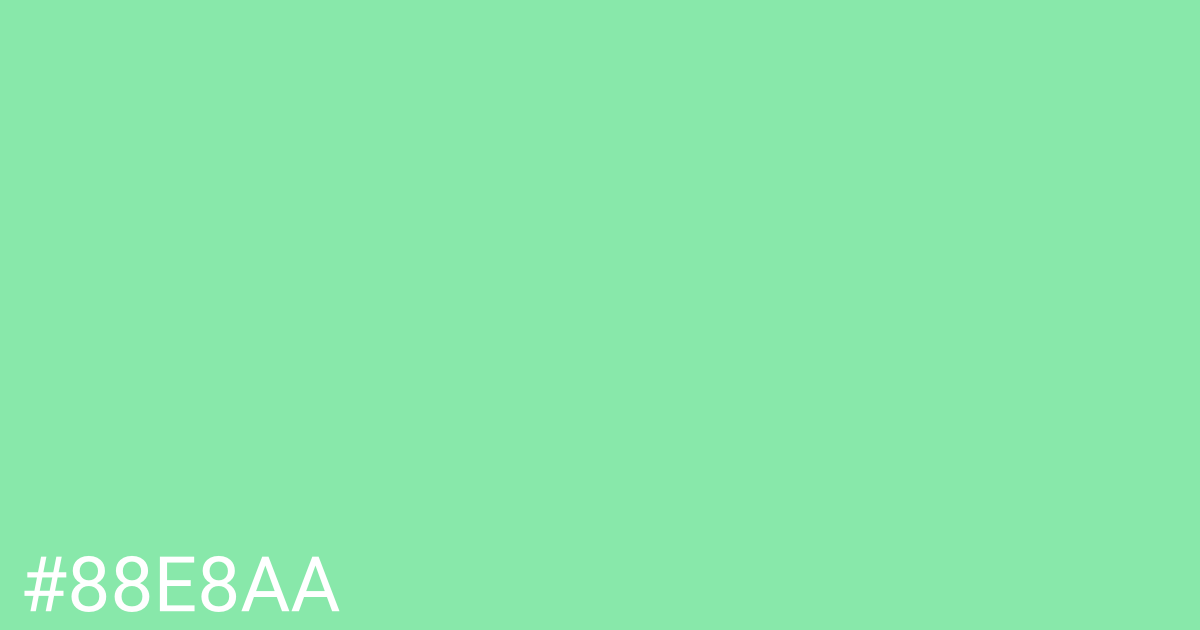 Hex color #88e8aa graphic