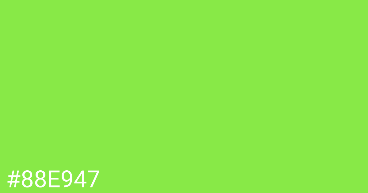 Hex color #88e947 graphic