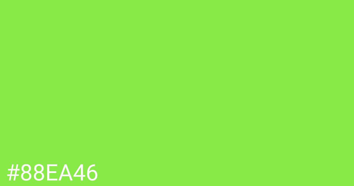 Hex color #88ea46 graphic