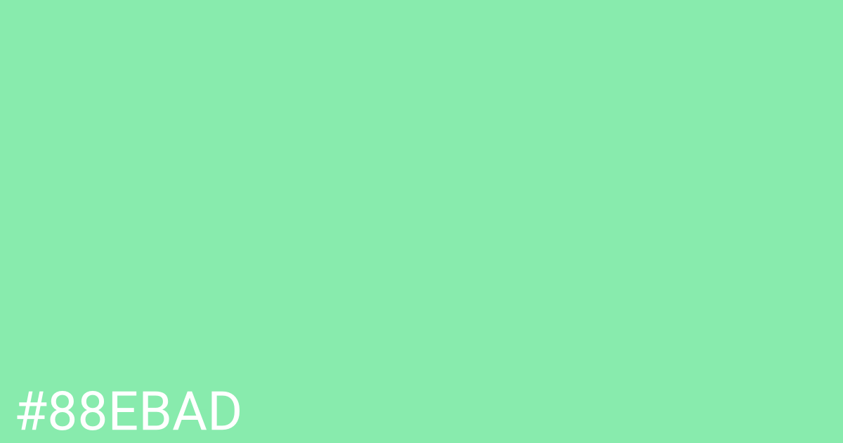 Hex color #88ebad graphic