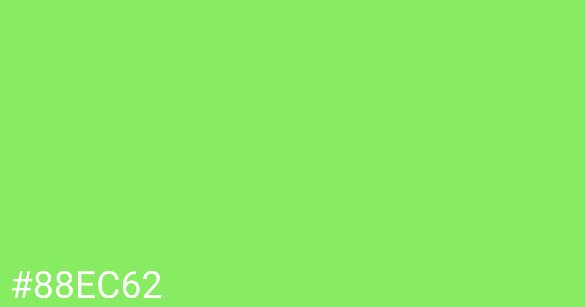 Hex color #88ec62 graphic