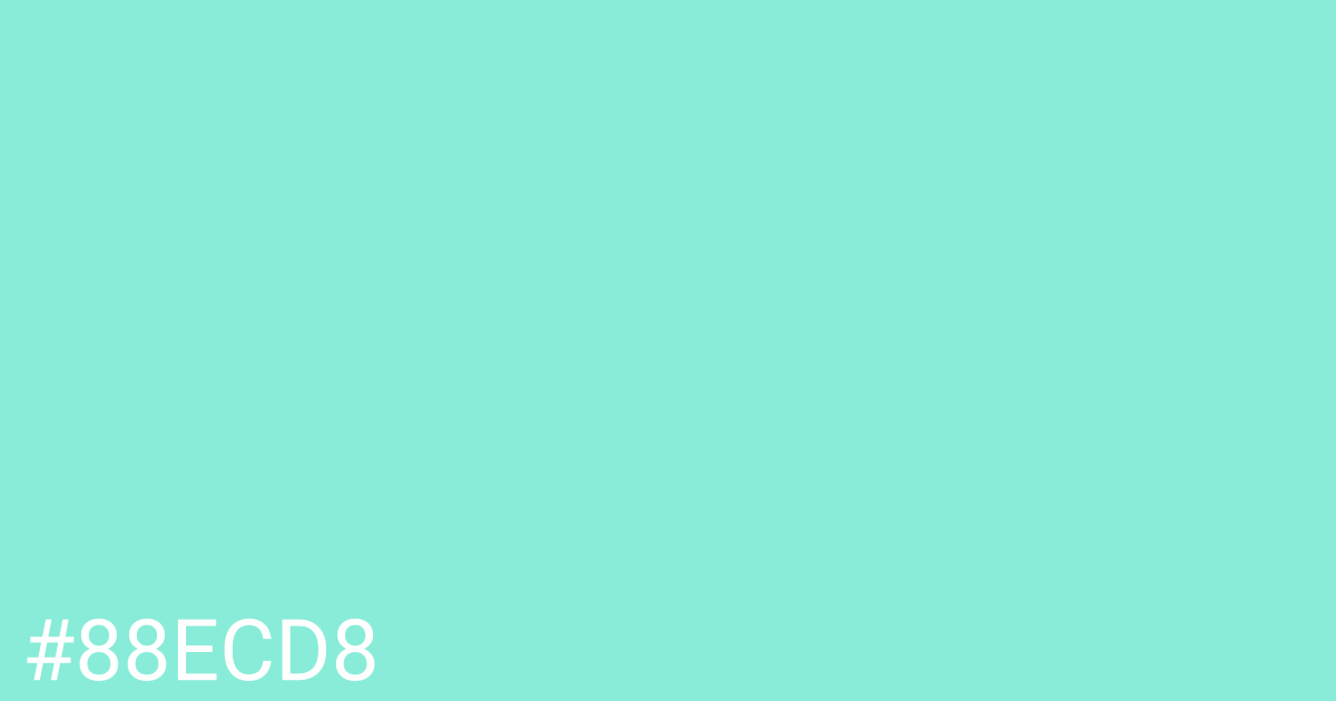 Hex color #88ecd8 graphic