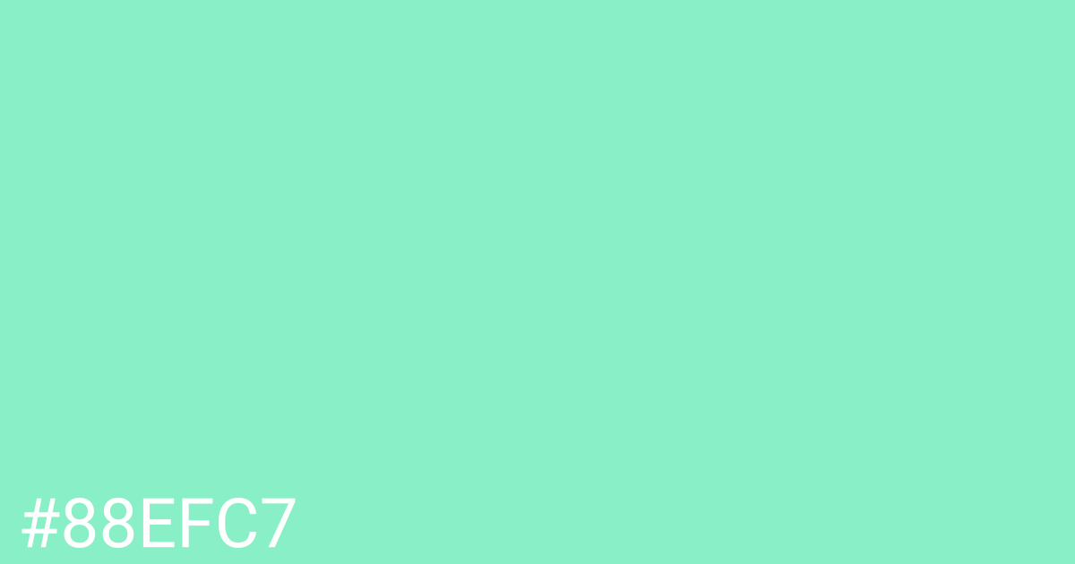 Hex color #88efc7 graphic