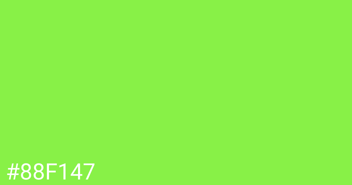 Hex color #88f147 graphic