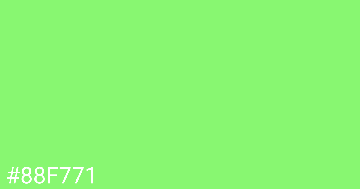 Hex color #88f771 graphic