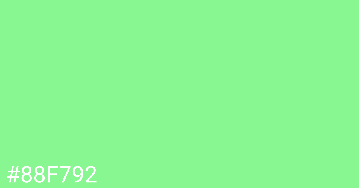 Hex color #88f792 graphic