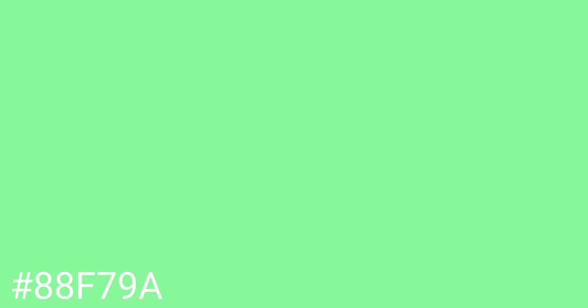 Hex color #88f79a graphic