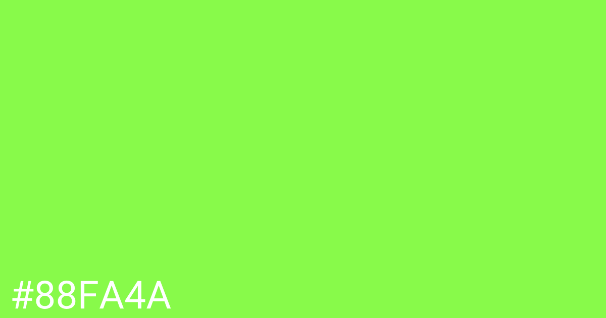 Hex color #88fa4a graphic