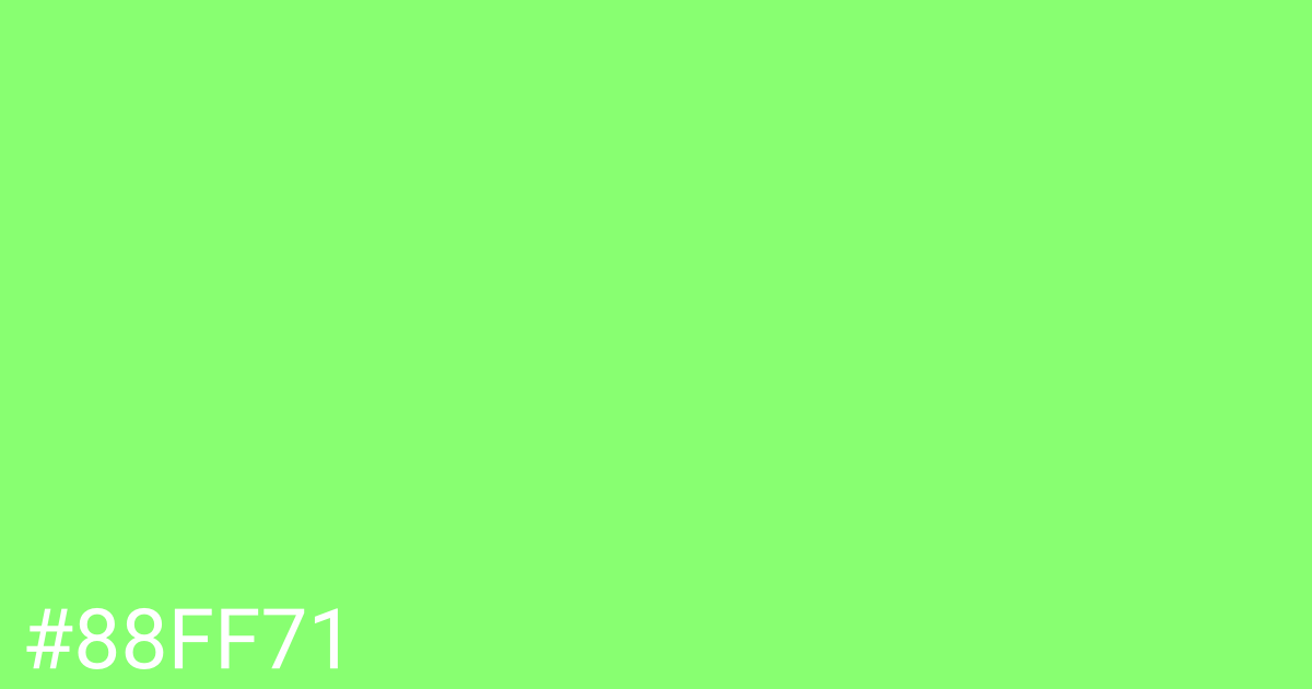Hex color #88ff71 graphic