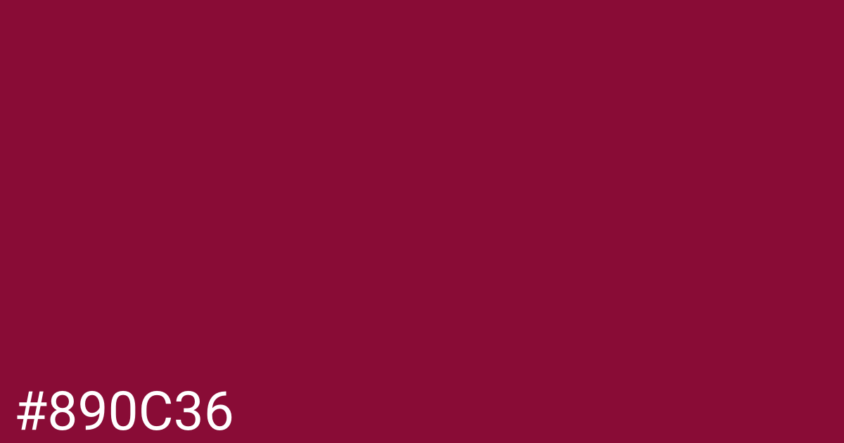 Hex color #890c36 graphic